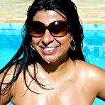 Fourth pic of Mature bbw latina Sheila Morena gets her cunt pounded at the pool