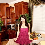 First pic of Perky latina amateur getting rid of her fancy clothes and black nylons