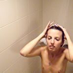 Fourth pic of Naked amateur Kiss Alissa gets caught dildoing her pussy in the shower