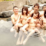 Third pic of Naked Japanese girls are joined by their boyfriends while in the water