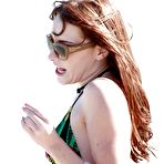 Third pic of Lovely girlfriend Tiffany Haze being watched voyeur outdoor in bikini