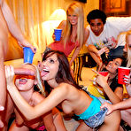 Fourth pic of Sweet Ruby Rayes enjoys a passionate groupsex with her party friends