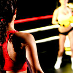 First pic of Brunette female boxers Eva Lovia and Peta Jensen have 3some in ring