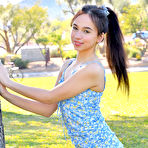 First pic of Cute amateur Dakota masturbates with a Magic Wand after walking nude in a park