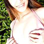 Second pic of Amateur Asian girl Meiko takes off her bra and panties at the open air