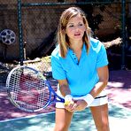 Third pic of Sexy babe Keisha Grey plays sports outdoor in her tight skirt