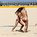 Second pic of College girls go topless during a game of beach volleyball