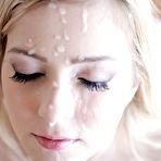 Fourth pic of Pretty blonde Abigaile Johnson gets a facial cumshot after fucking