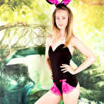 First pic of Leggy teen Florina wears bunny ears during a nude solo shoot