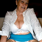 Third pic of Hot granny Savana spreading wide open in cotton panties to flash mature pussy