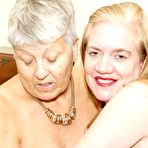 Fourth pic of Old lesbians with big saggy boobs lick pussy in nylons and garters