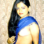 Third pic of Pretty Indian girl sets her natural tits free of traditional clothing