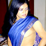Fourth pic of Pretty Indian girl sets her natural tits free of traditional clothing