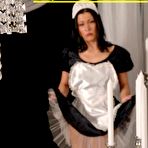 First pic of Brunette maid Eve Gagging is subjected to messy sex during a gangbang