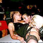 Third pic of Drunk party girls participate in straight and lesbian sex acts inside a club