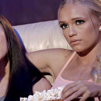 First pic of Teens Alex Grey & Ariana Marie interrupt popcorn eating for girl on girl sex