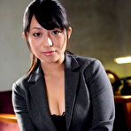 Second pic of Sophisticated Japanese office babe Kana Aizawa wearing sexy uniform at work