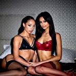 Third pic of Alexis Tae and Eliza Ibarra model pretties while attracting a black man
