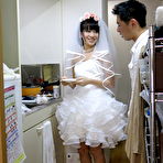 First pic of Japanese girl Ruri Narumiya has sex with her man friend in a wedding dress