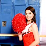 Third pic of Cute cheerleader Jessica Fappit shows her tight ass while in a locker room