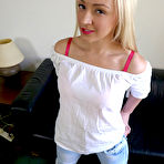 First pic of Natural blonde Amber Deen has her hair pulled after undressing for a man