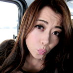 Fourth pic of Japanese woman Maki Hojo spits out cum after giving a BJ in a vehicle