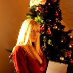 First pic of Hot blonde Hayley Coppin gets bare naked while decorating a Christmas tree