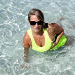 Second pic of Middle-aged blonde Sweet Susi exposes herself in pristine ocean waters