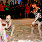 Fourth pic of Alluring european fashionistas are into wild and messy mudwrestling