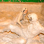 Second pic of Lesbian girls get completely messy during my mud wrestling games
