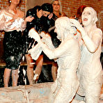 Third pic of Salacious european fetish ladies enjoy a messy mud wrestling