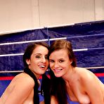 Fourth pic of Lovely lesbians Kerry and Amanda Moore kick off nice catfight