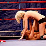 Second pic of Fuckable lesbians fighting and pleasuring each other in the ring