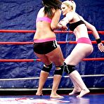 First pic of Sporty vixens have a rough catfight for lesbian domination