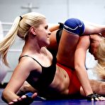 Second pic of Gorgeous sporty lesbians fighting and pleasuring each other in the ring