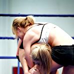 Second pic of Stunning sporty lesbians get some pussy pleasure after wrestling