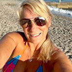 Third pic of Middle-aged blonde Sweet Susi releases her natural tits and twat from a bikini