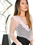 First pic of Stylish office woman Eva Lovia plays an entrancing solo in her chic lingerie