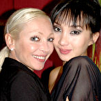 Fourth pic of Asian stripper Katsuni and a blonde dancer put on a show for the boys