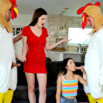 Second pic of Fiona Frost and Lulu Chu get on top of men wearing chicken costumes
