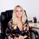 First pic of Over 30 blonde Ally Wild grabs her bare ass after undressing