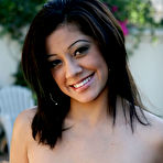 Second pic of Latina girl Vanessa Leon fills her mouth with cum while giving head