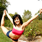 Second pic of Young babe Chloe Dash getting horny and naked while practicing yoga