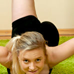 Second pic of Flexible 18-year-old Frau H gets naked while wearing leg warmers