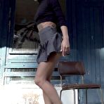 Fourth pic of Flexible girl Gypsy Queen does the splits while taking a piss