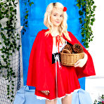 First pic of Adorable blonde teen Kapri doffs cosplay attire to pose bare naked