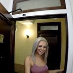 First pic of Platinum blonde teen Tiffany Watson participates in a bout of POV sex