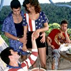 First pic of Patriotic April Summer gets banged in outdoor orgy in vintage 4th celebration