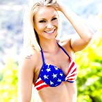 First pic of Superb babe Staci Carr poses in sexy bikini of American colors