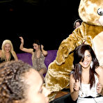 First pic of Clothed chicks please a dancing bear on a non nude wild party